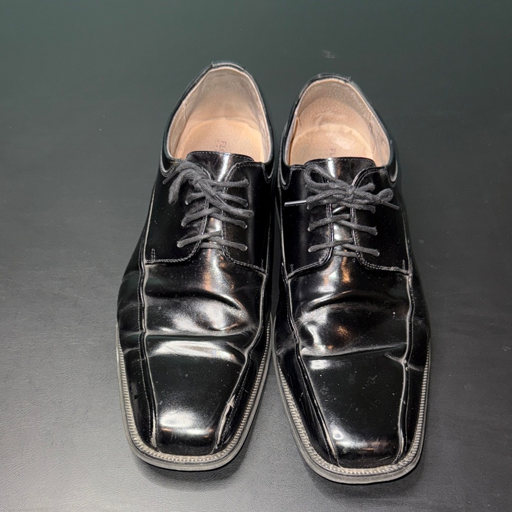 Florsheim Glossy Black Derby Shoes
